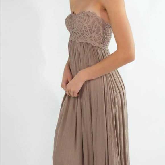 Free People strapless white dress boho dress beach wedding music festival dress - Picture 16 of 16